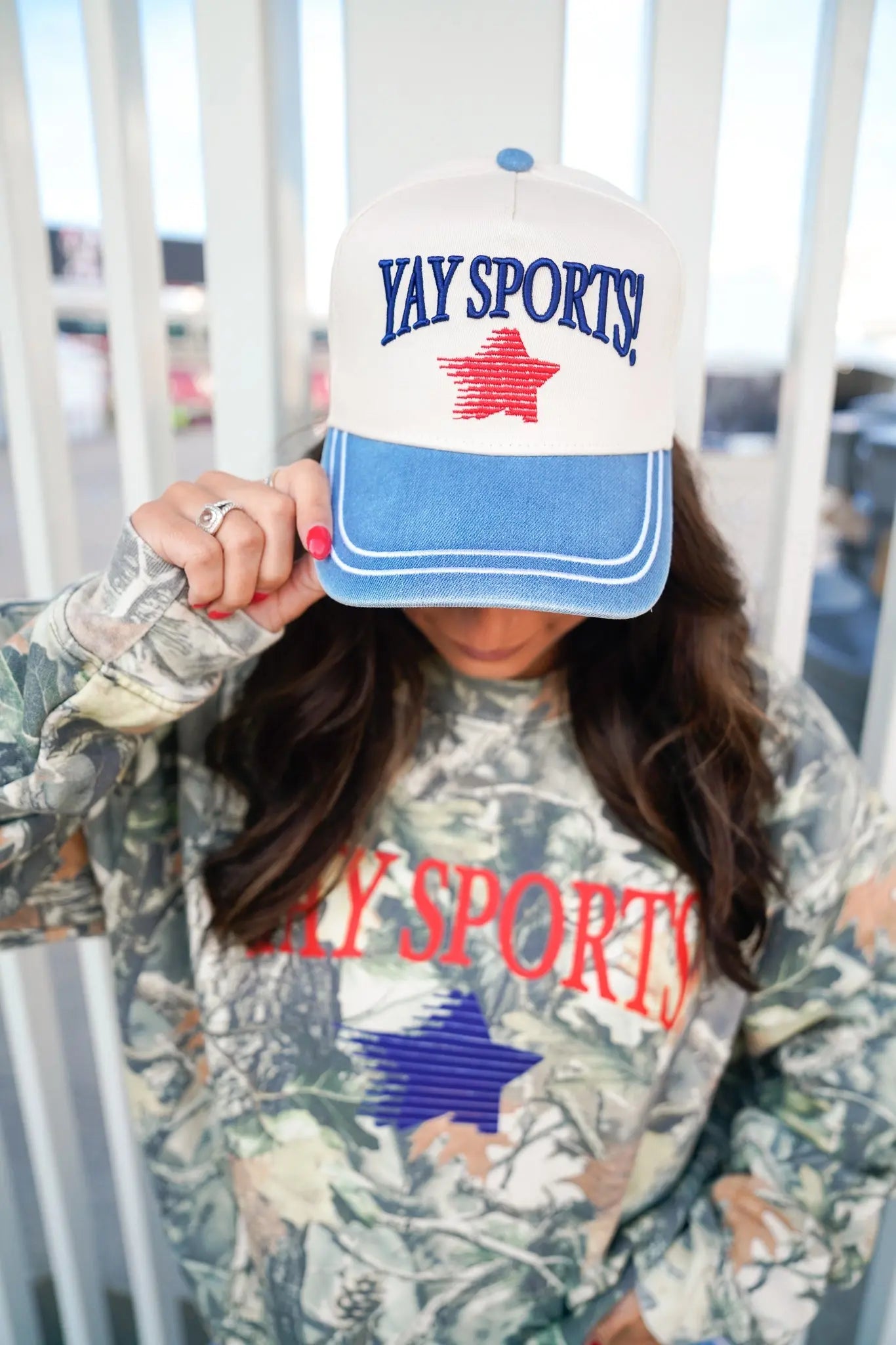 Yay Sports! - Denim Vintage Trucker Hat KenzKustomz