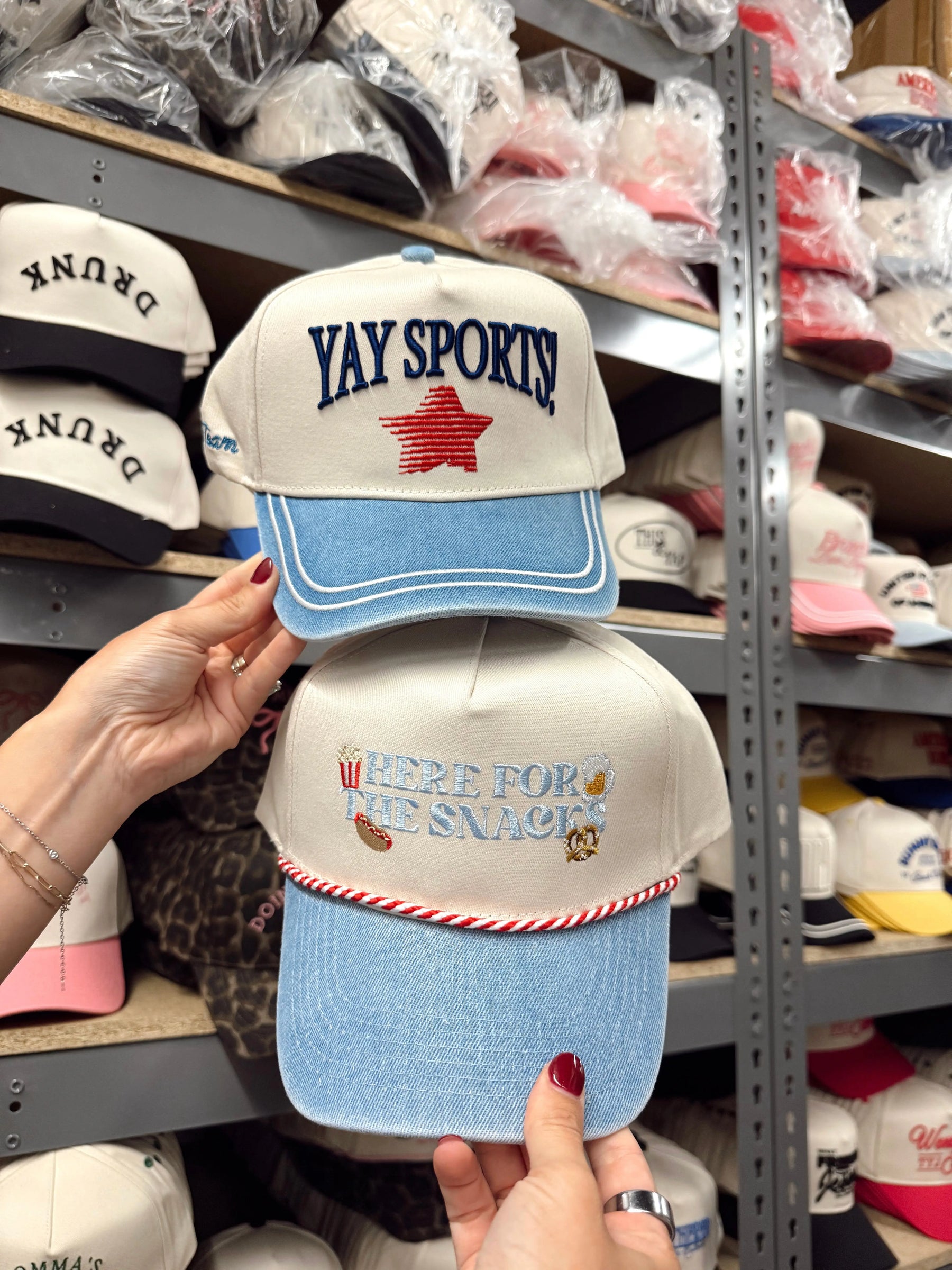 Yay Sports! - Denim Vintage Trucker Hat KenzKustomz