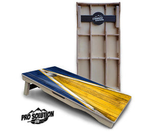 Yellow & Blue Triangle Cornhole Boards - Pro Solution Lite Series Cornhole Solutions