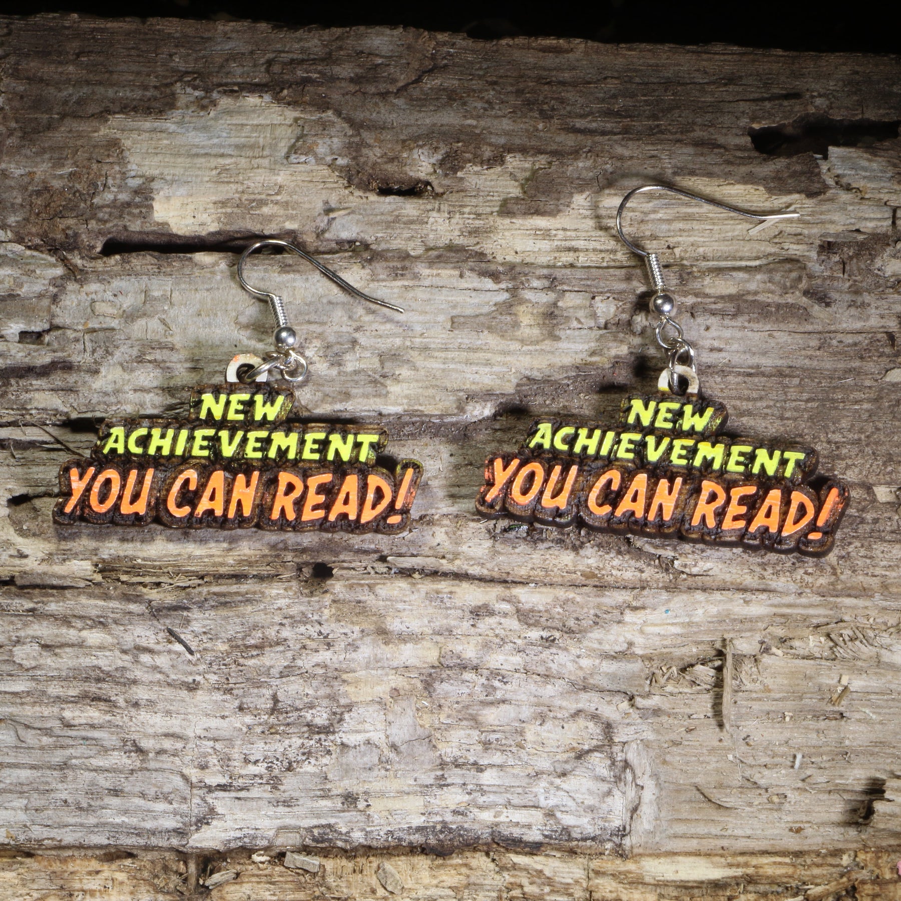"You Can Read!" Wooden Dangle Earrings | Teacher Jewelry