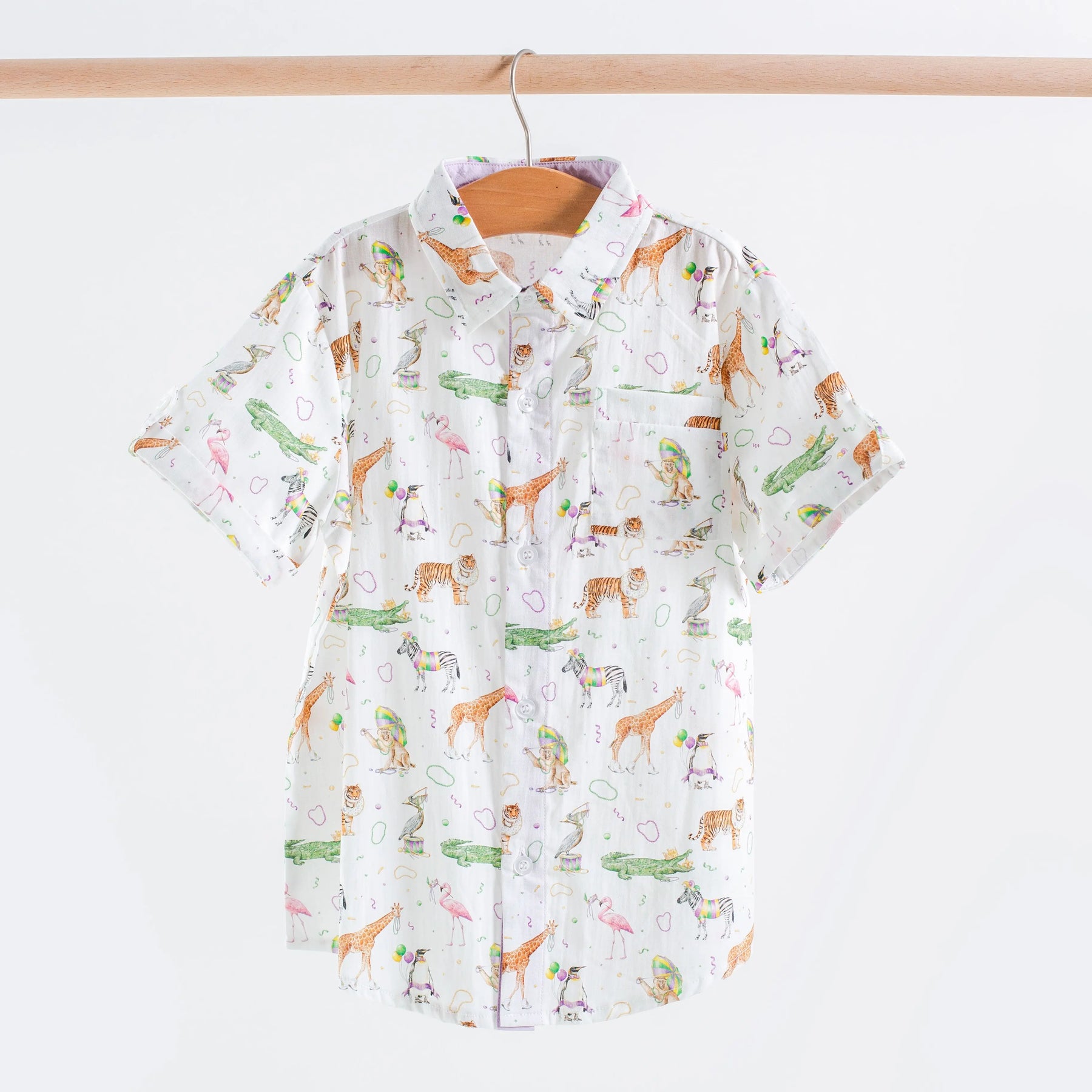 Zoo Krewe Short Sleeve Collared Shirt Nola Tawk