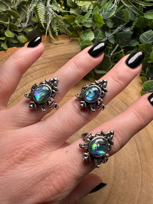 Abalone Arrowhead Ring Adjustable