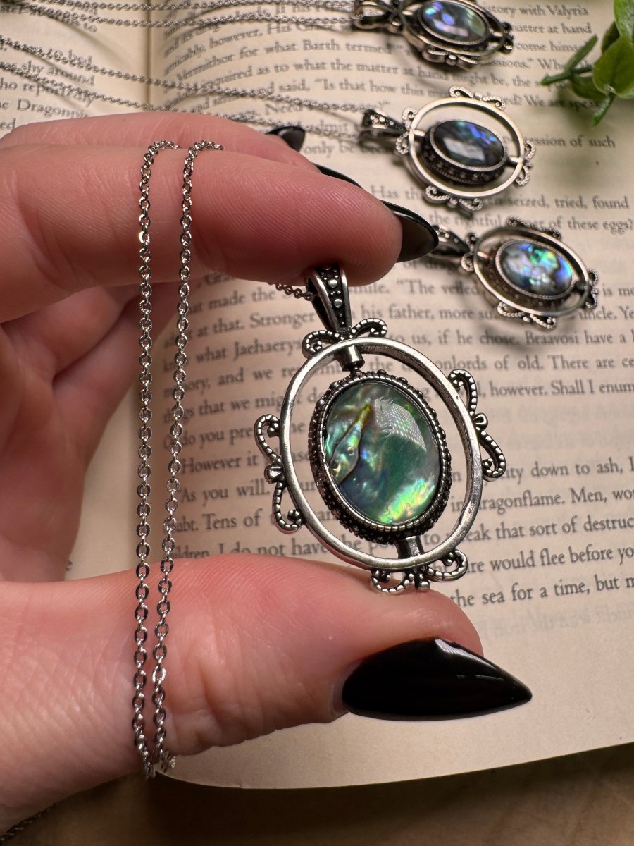Abalone Shell Fidget Spinner Necklace Adjustable