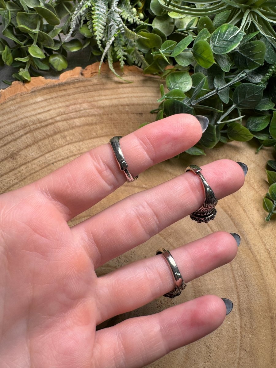 Abalone Shell Fidget Spinner Ring Adjustable