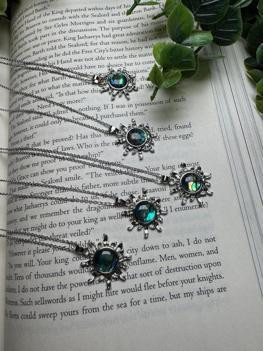 Abalone Shell Sun Necklace Adjustable