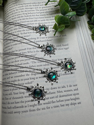 Abalone Shell Sun Necklace Adjustable