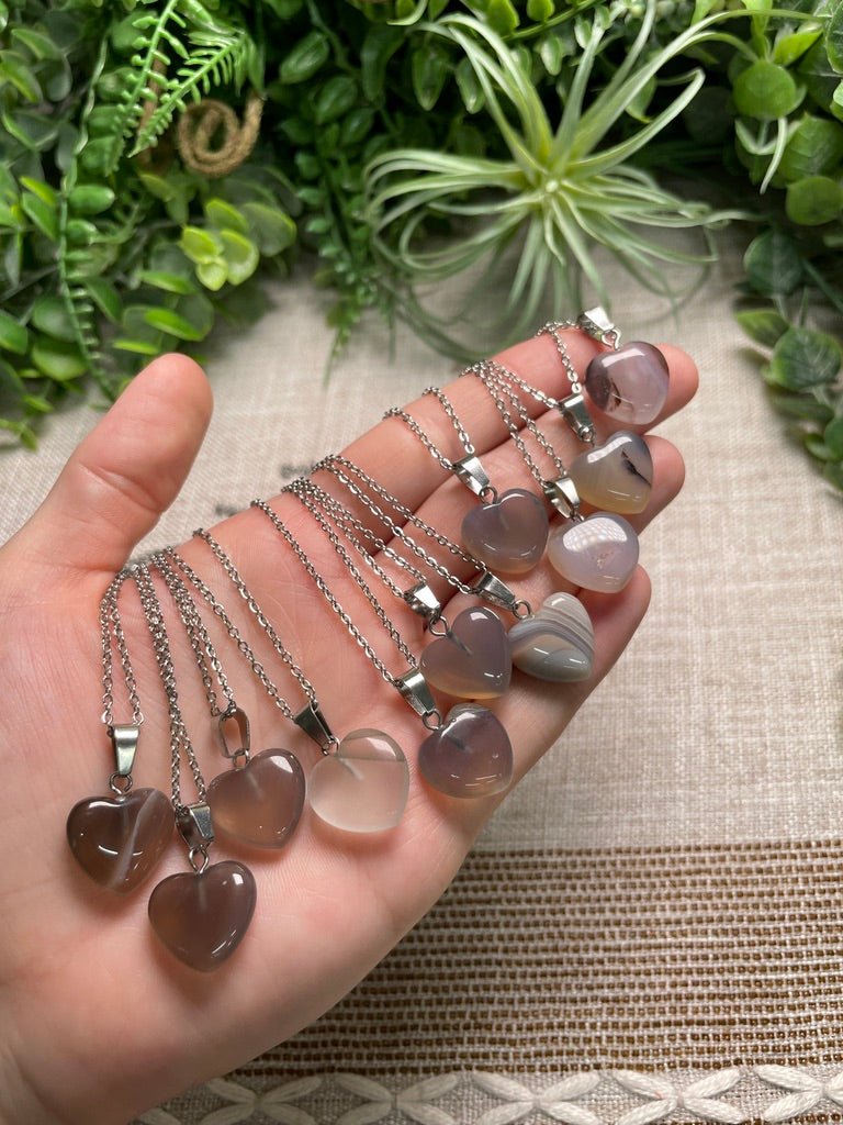 Agate Heart Necklace