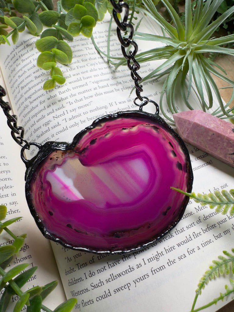 Agate Slice Statement Necklace