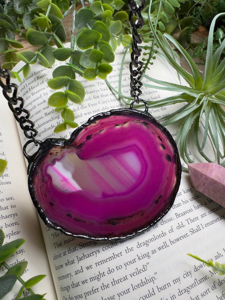 Agate Slice Statement Necklace