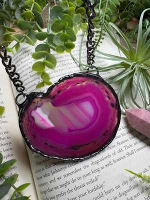 Agate Slice Statement Necklace