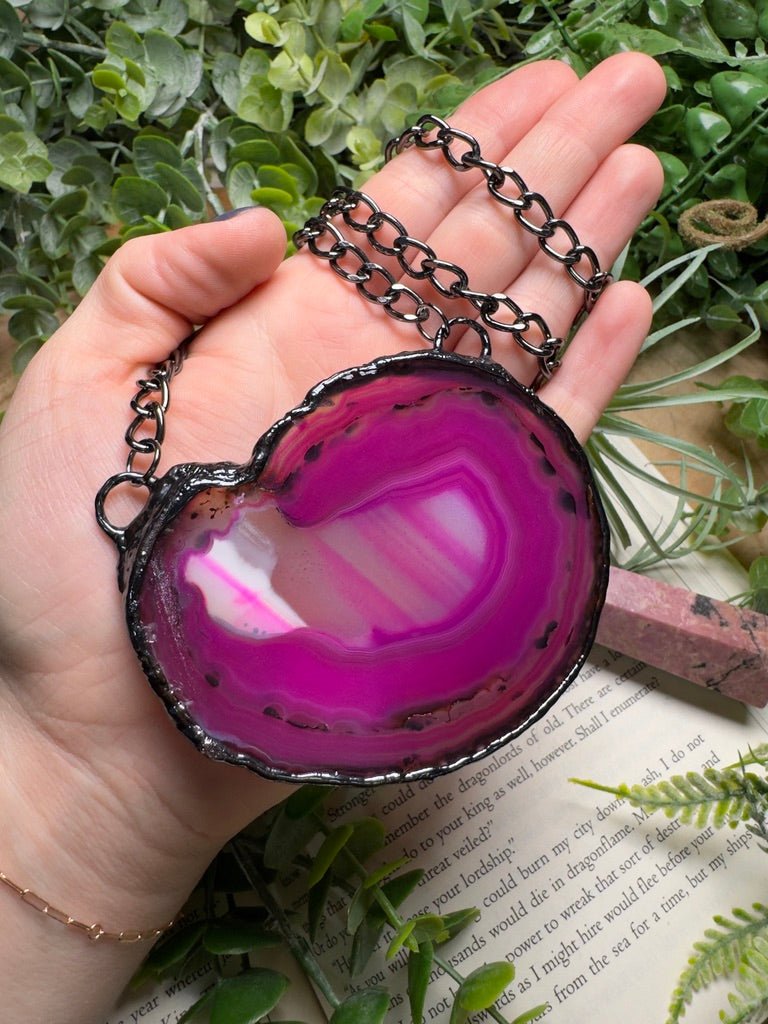 Agate Slice Statement Necklace