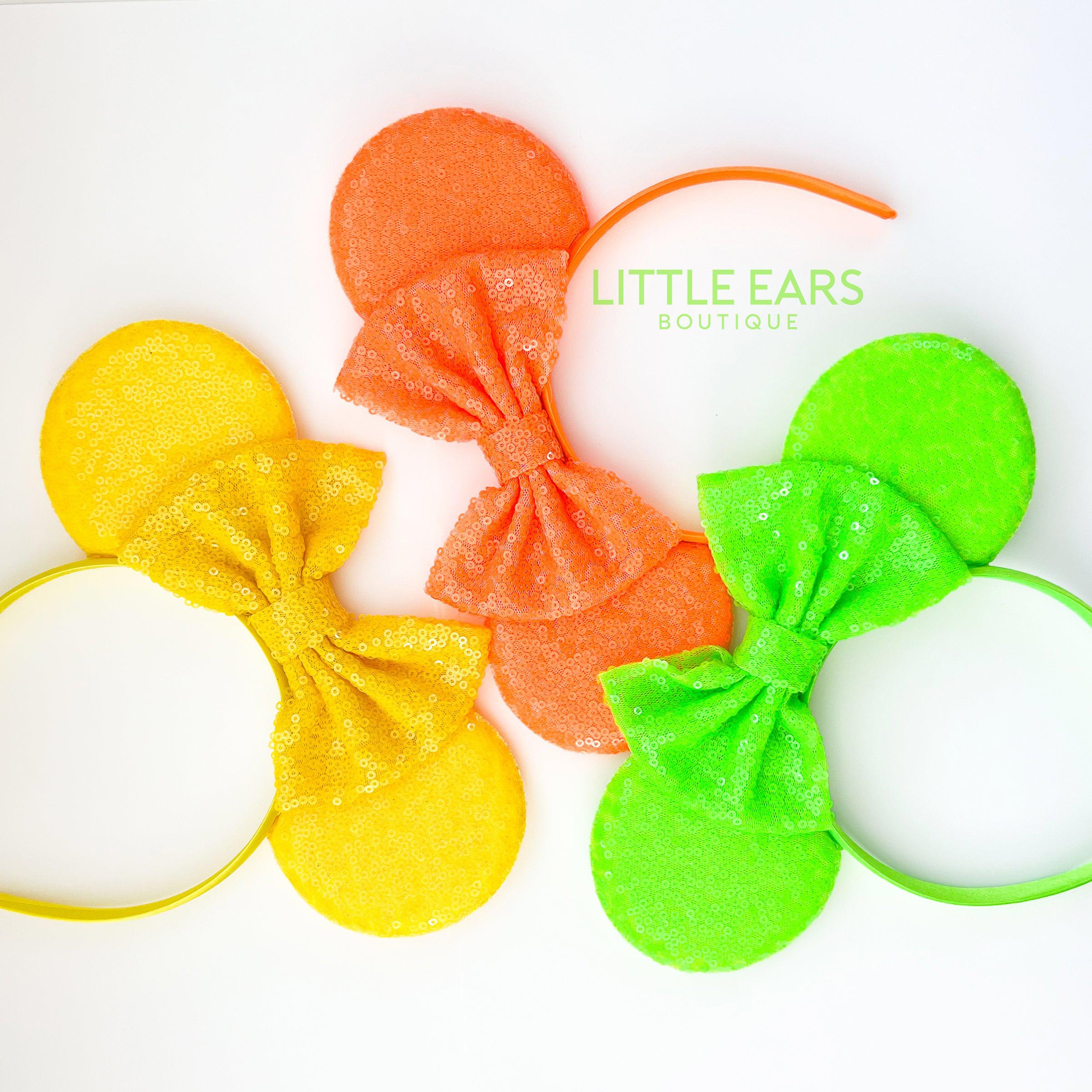 Neon handmade theme park ears by Little Ears Boutique