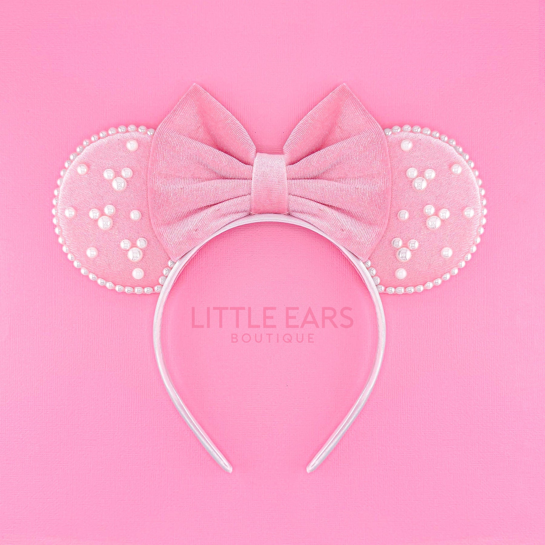 All Pink Pearls Mickey Ears