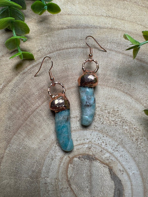 Amazonite Penis Earrings