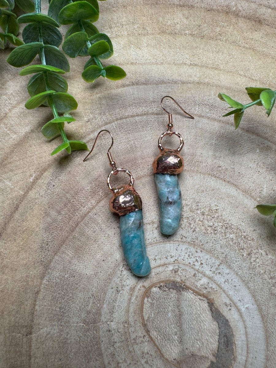 Amazonite Penis Earrings