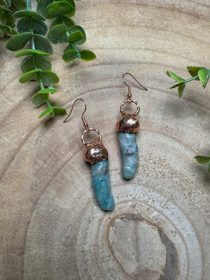 Amazonite Penis Earrings