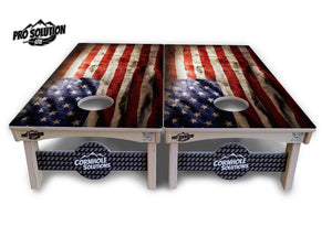 American Flag Cornhole Boards - Pro Solution Lite Series by Cornhole Solutions, custom cornhole board detail photo 4