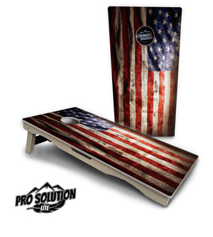 American Flag Cornhole Boards - Pro Solution Lite Series by Cornhole Solutions, custom cornhole board main product photo