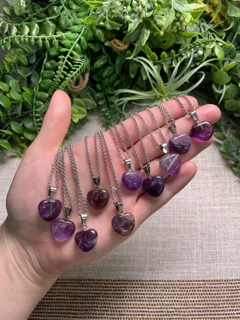 Amethyst Heart Necklace