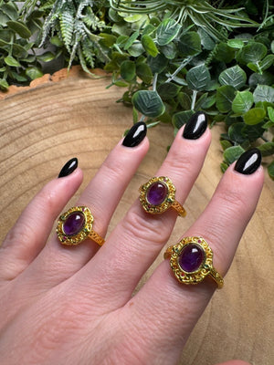 Amethyst Ring Adjustable