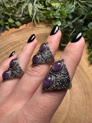 Amethyst Ring Adjustable