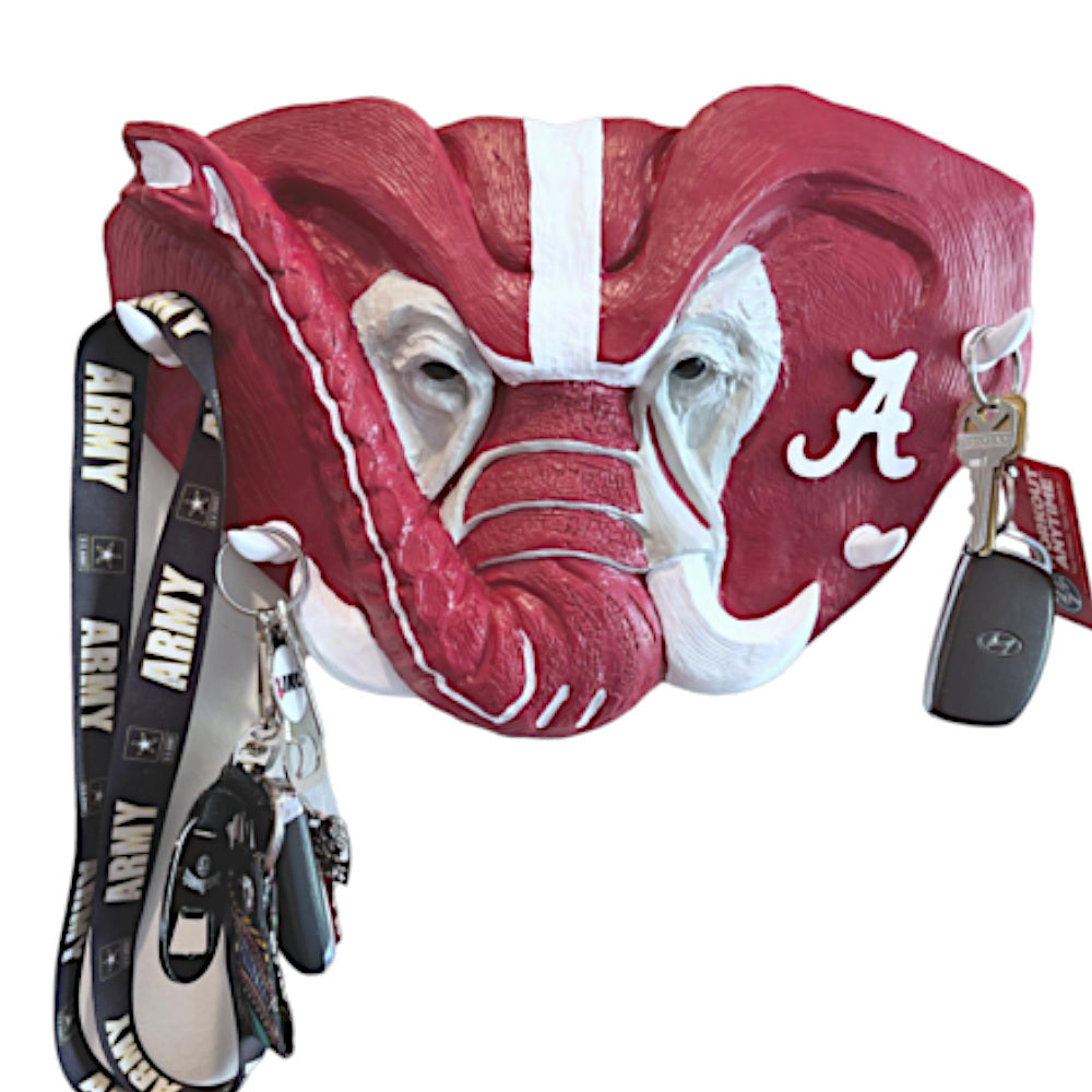 Alabama Crimson Tide Organization Hook Rack for Hats, Lanyards, Keys and Coats