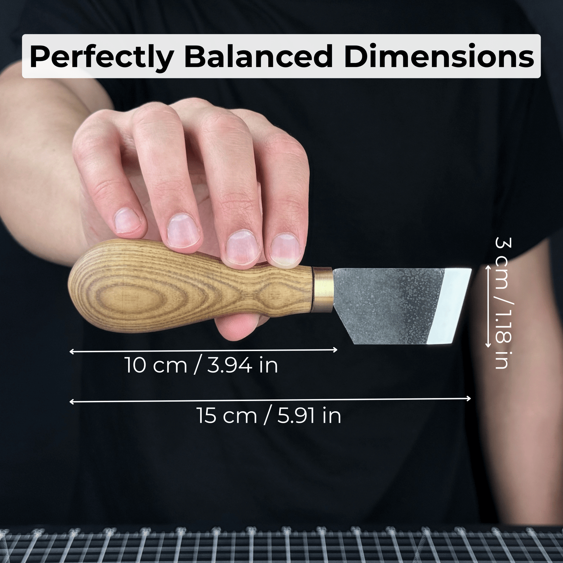 Angled Leather Skiving Knife, 3 cm (1.18 inches)