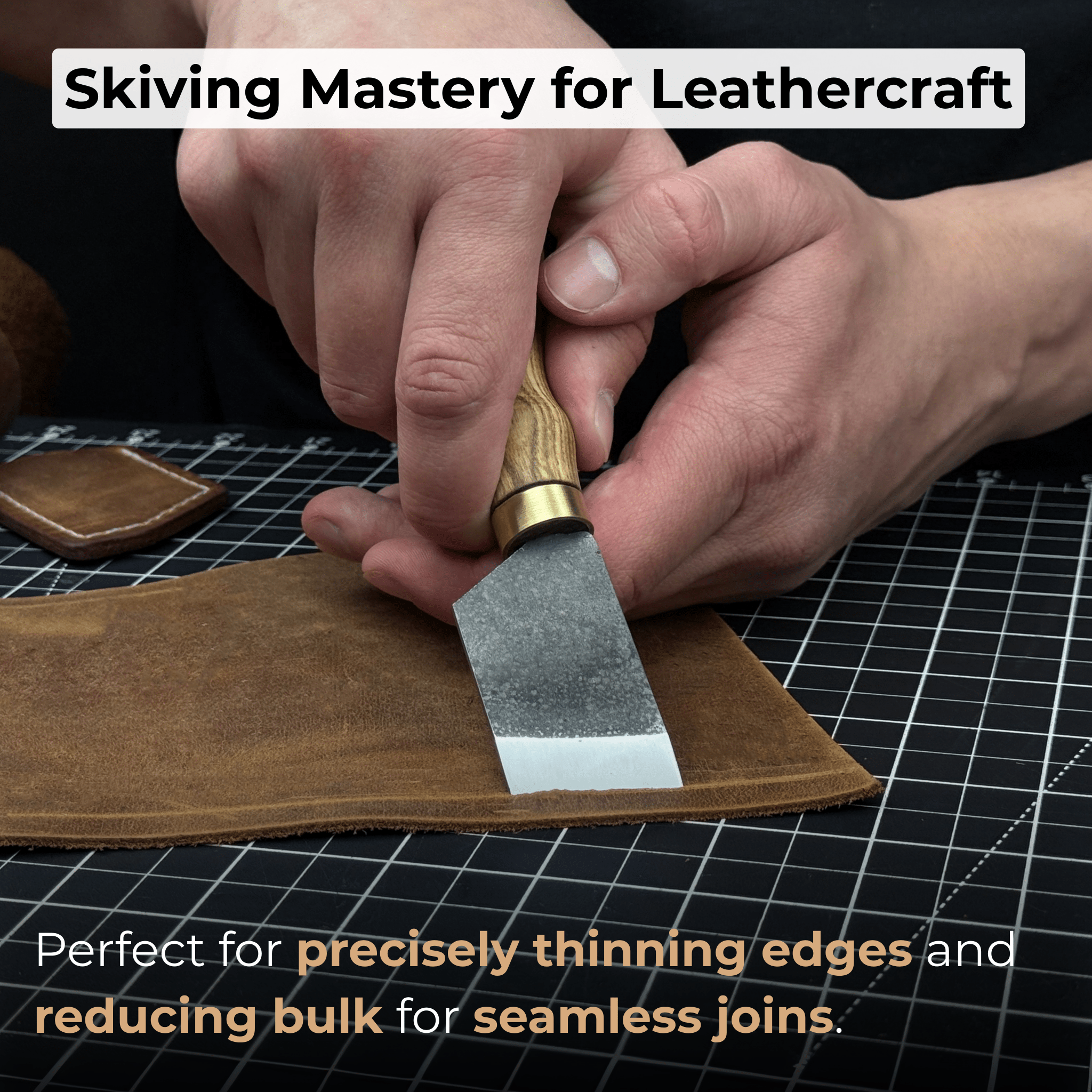 Angled Leather Skiving Knife, 3 cm (1.18 inches)