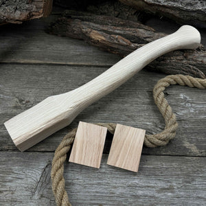 Ash Wood Axe Handle with Red Oak Wedges, 42 cm (16.54 in)