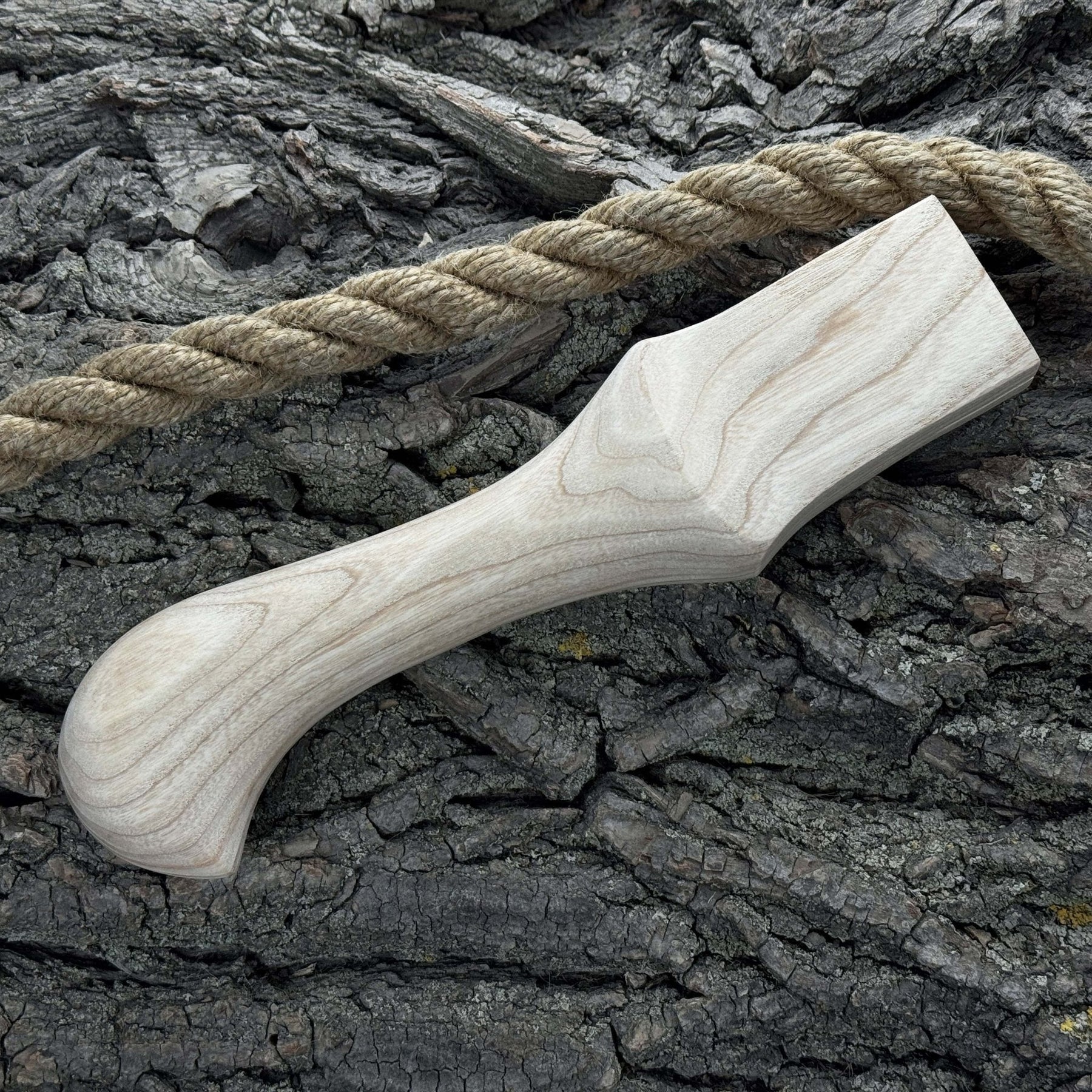 Ash Wood Handle for Adze or Axe, 23 cm (9.06 inches) with Red Oak Wedges