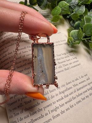Aura Druzy Agate Necklace