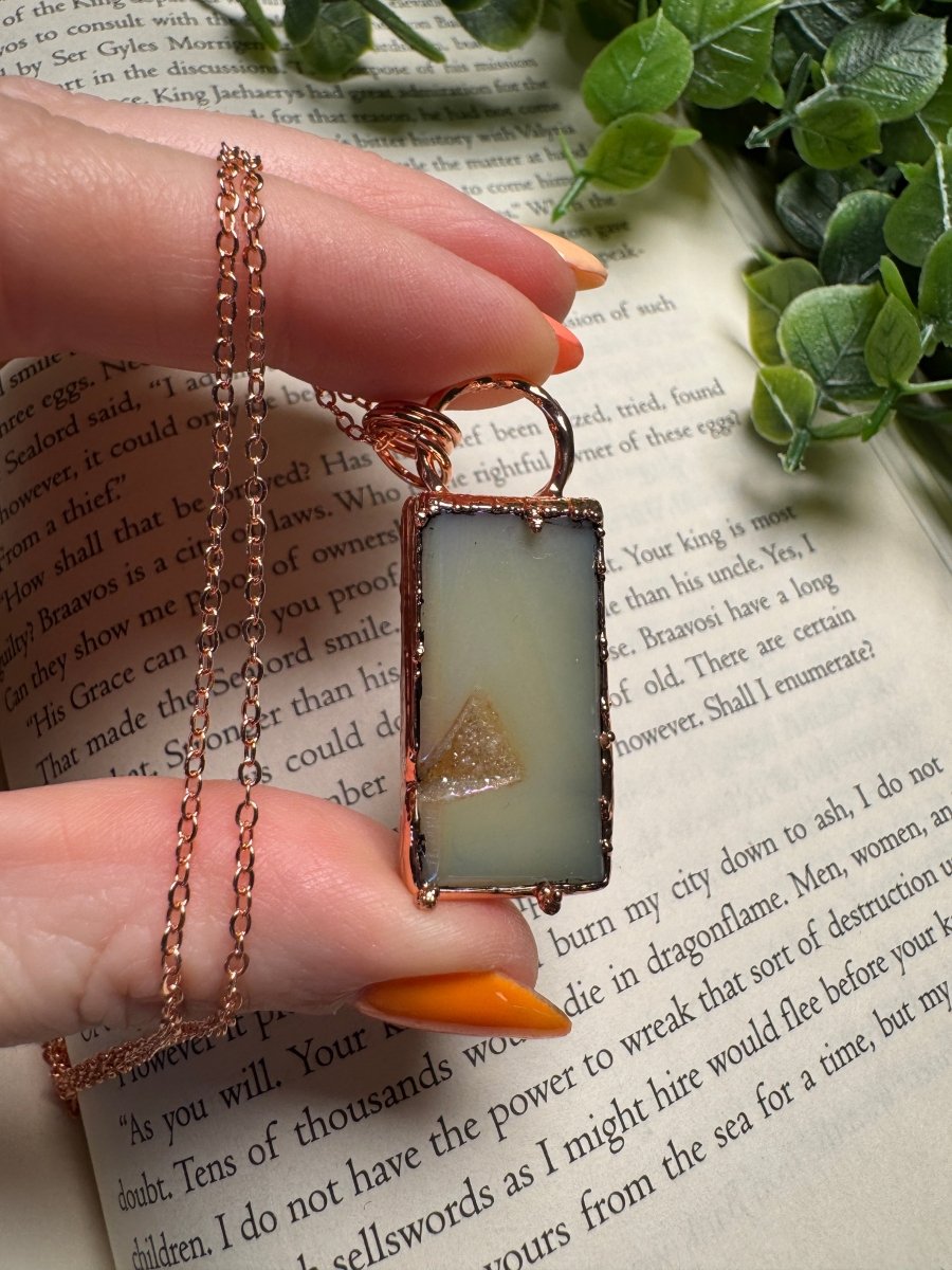 Aura Druzy Agate Necklace