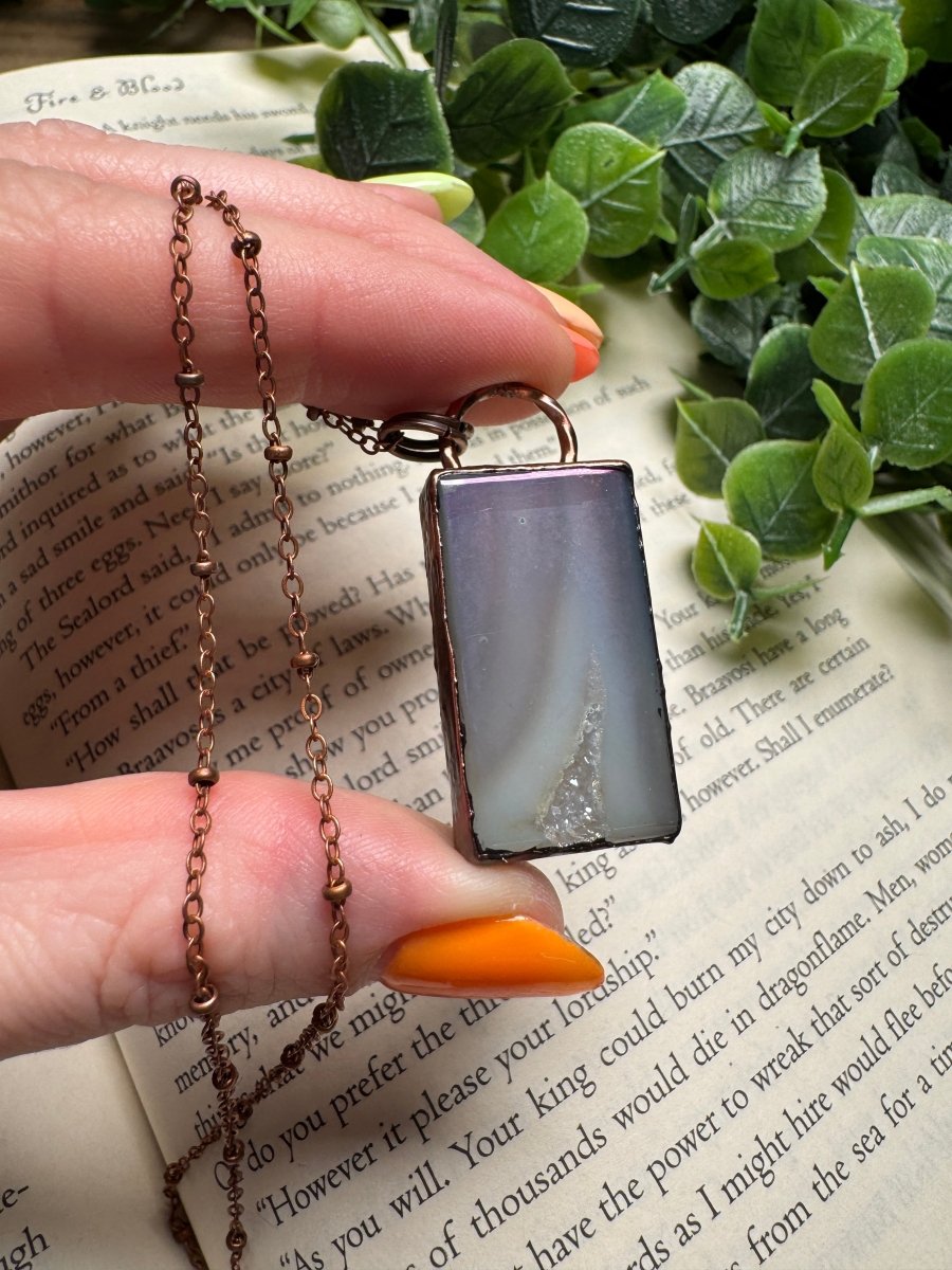 Aura Druzy Agate Necklace