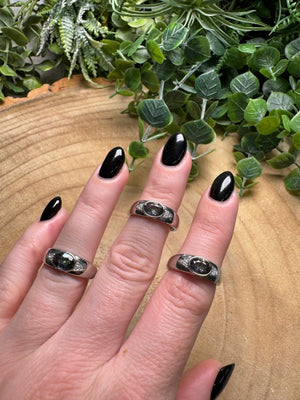 Aura Glass Ring Adjustable