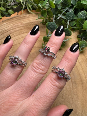 Aura Glass Ring Adjustable
