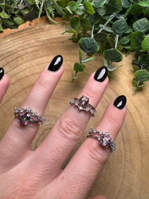 Aura Glass Ring Adjustable