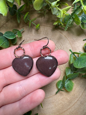Aventurine Heart Earrings