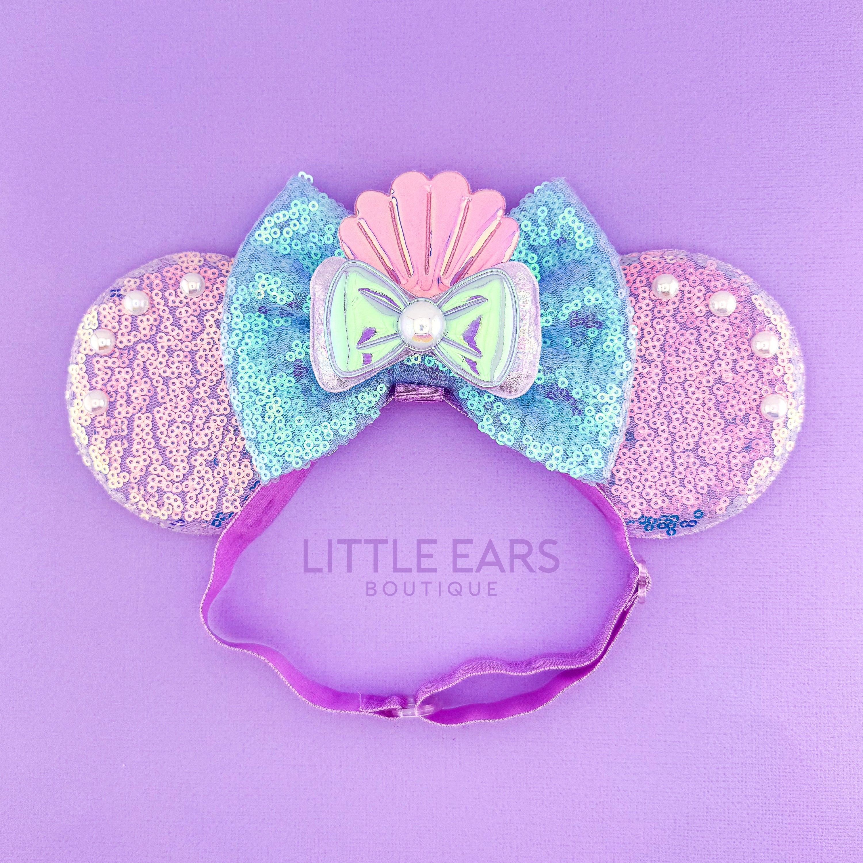 Ariel Bow Elastic Mickey Ears