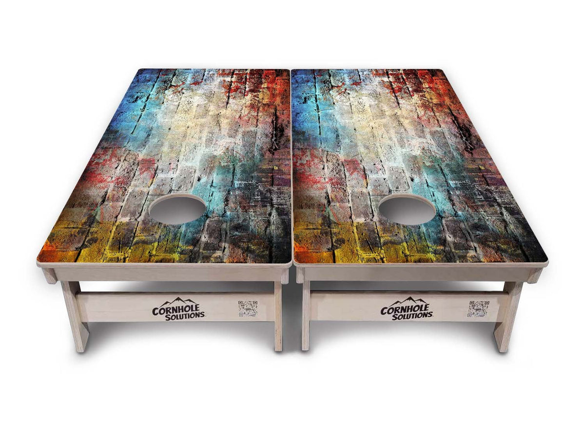 Colorful Brick Cornhole Boards – Tournament Series