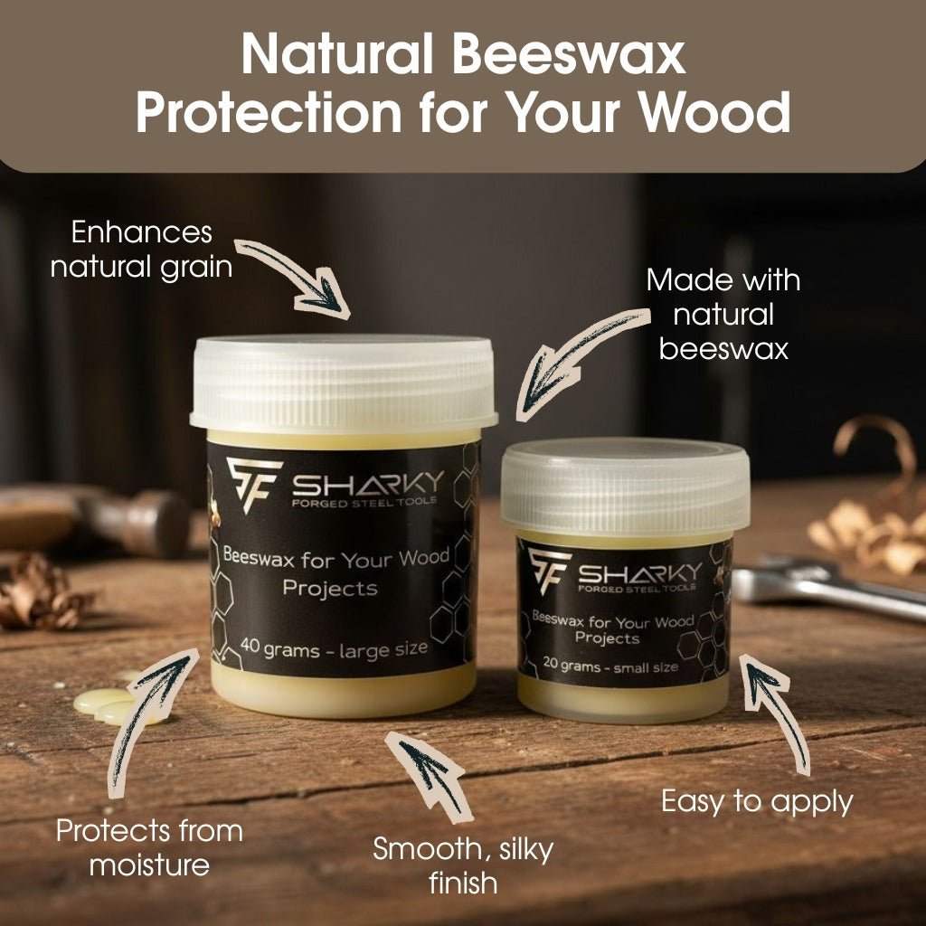 Beeswax Wood Finish – Natural Wood Conditioner for Tool Handles & Carving Projects