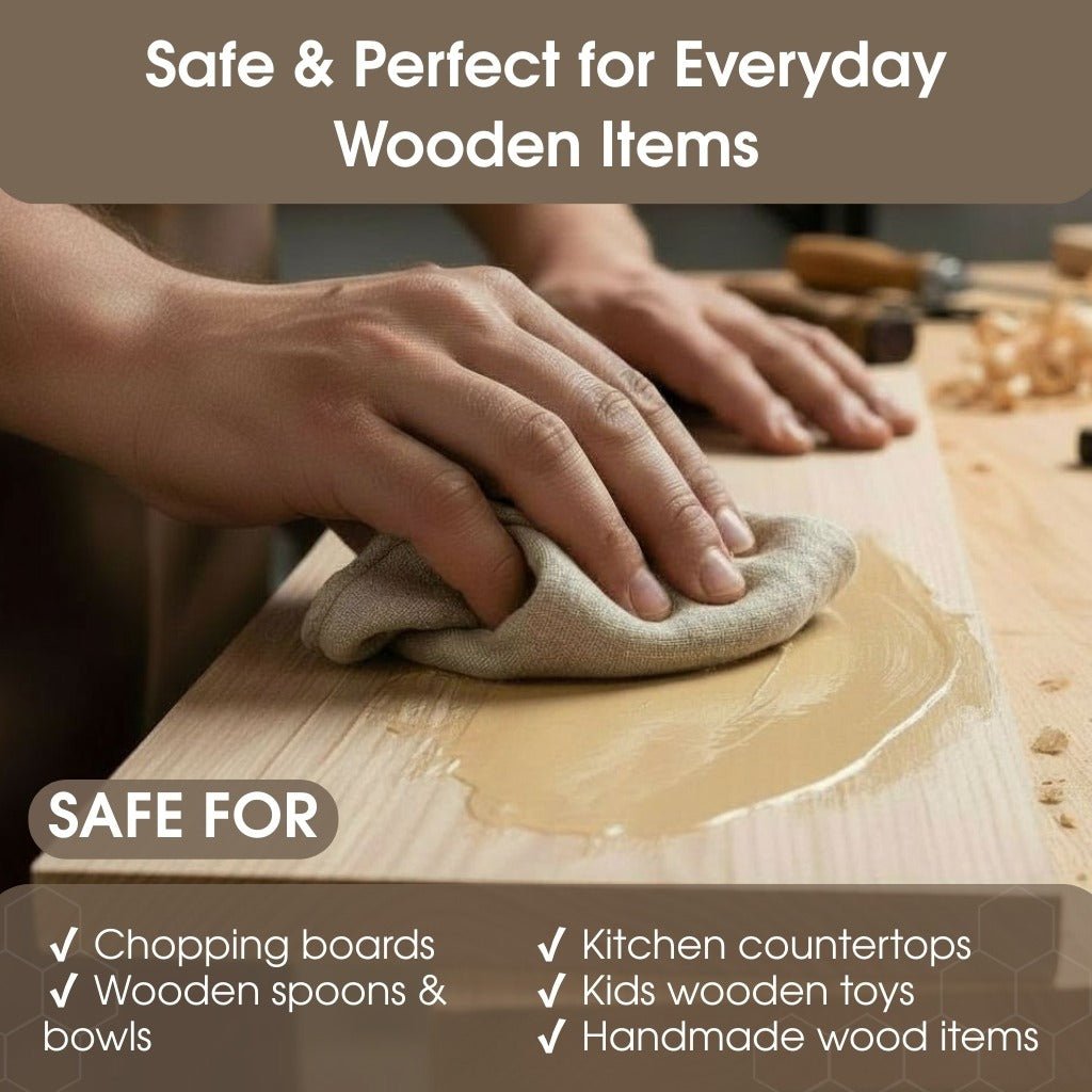 Beeswax Wood Finish – Natural Wood Conditioner for Tool Handles & Carving Projects