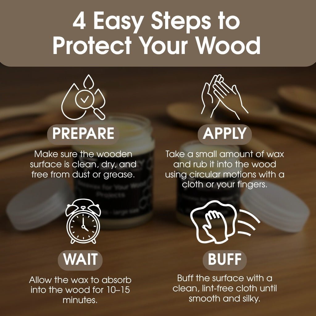 Beeswax Wood Finish – Natural Wood Conditioner for Tool Handles & Carving Projects