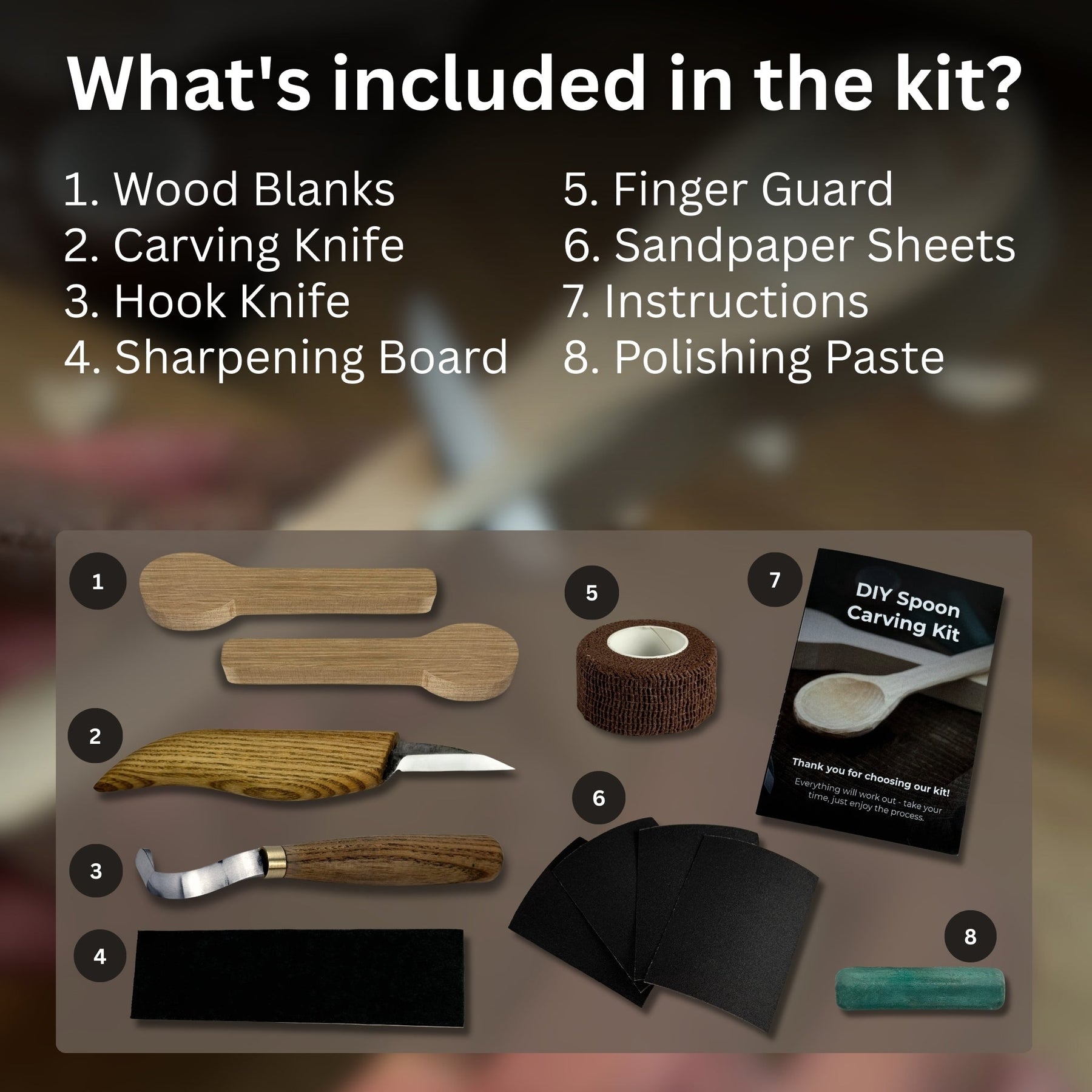 Beginner DIY Spoon Carving Kit