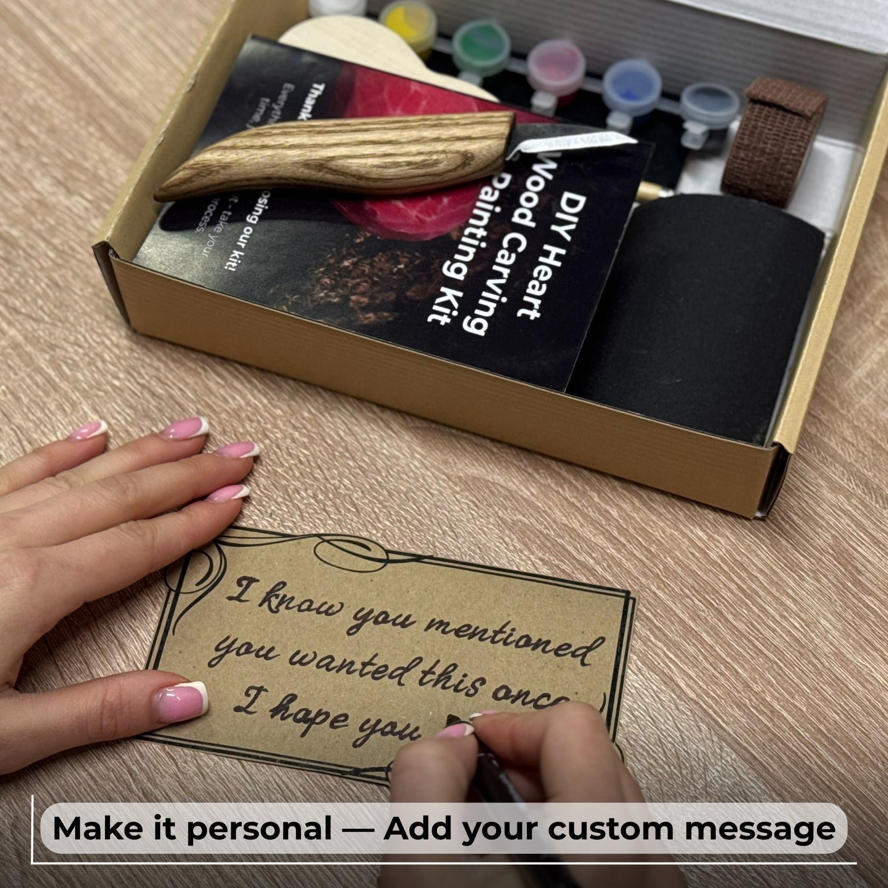 Beginner Heart Wood Carving & Painting Kit — Complete DIY Hobby Set for Adults and Kids
