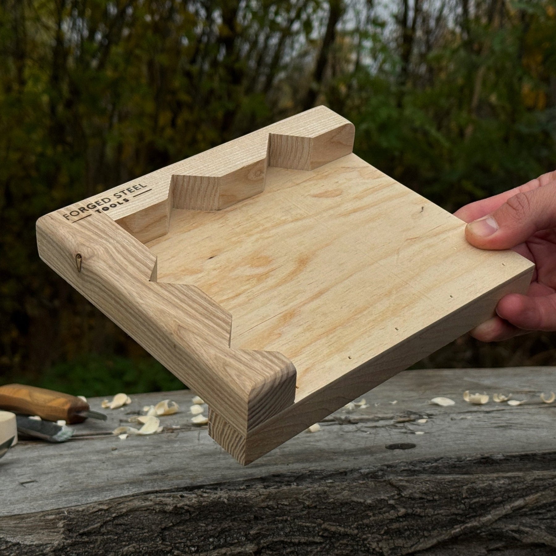 Bench Hook for Wood Carving and Chiseling – Handcrafted Wooden Work Support