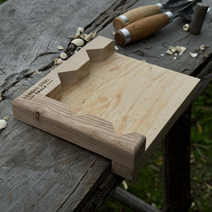 Bench Hook for Wood Carving and Chiseling – Handcrafted Wooden Work Support