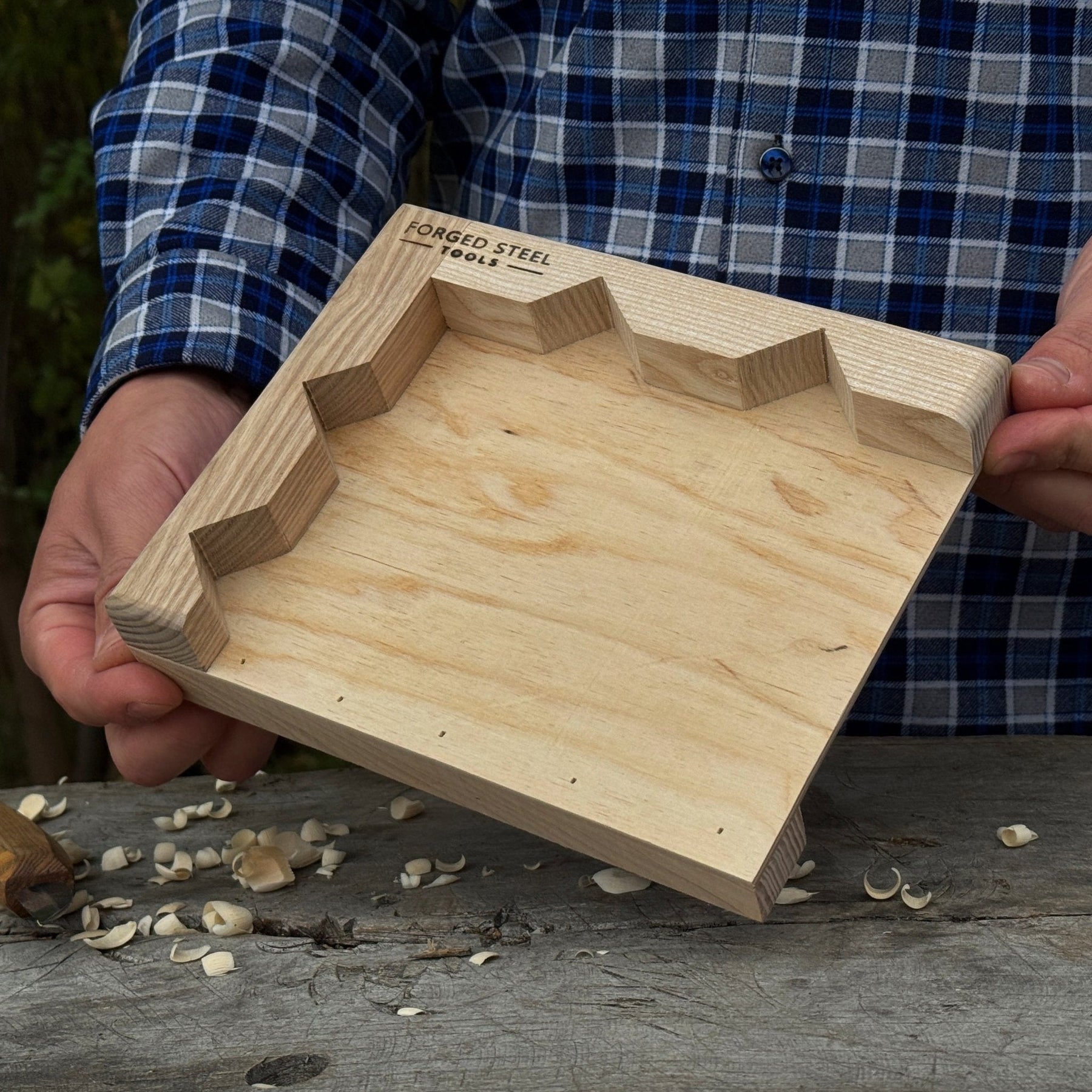 Bench Hook for Wood Carving and Chiseling – Handcrafted Wooden Work Support