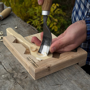 Bench Hook for Wood Carving and Chiseling – Handcrafted Wooden Work Support