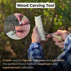Bent Carving Gouge with Palm Handle – 8 mm / 12 mm (0.31 / 0.47 inches)