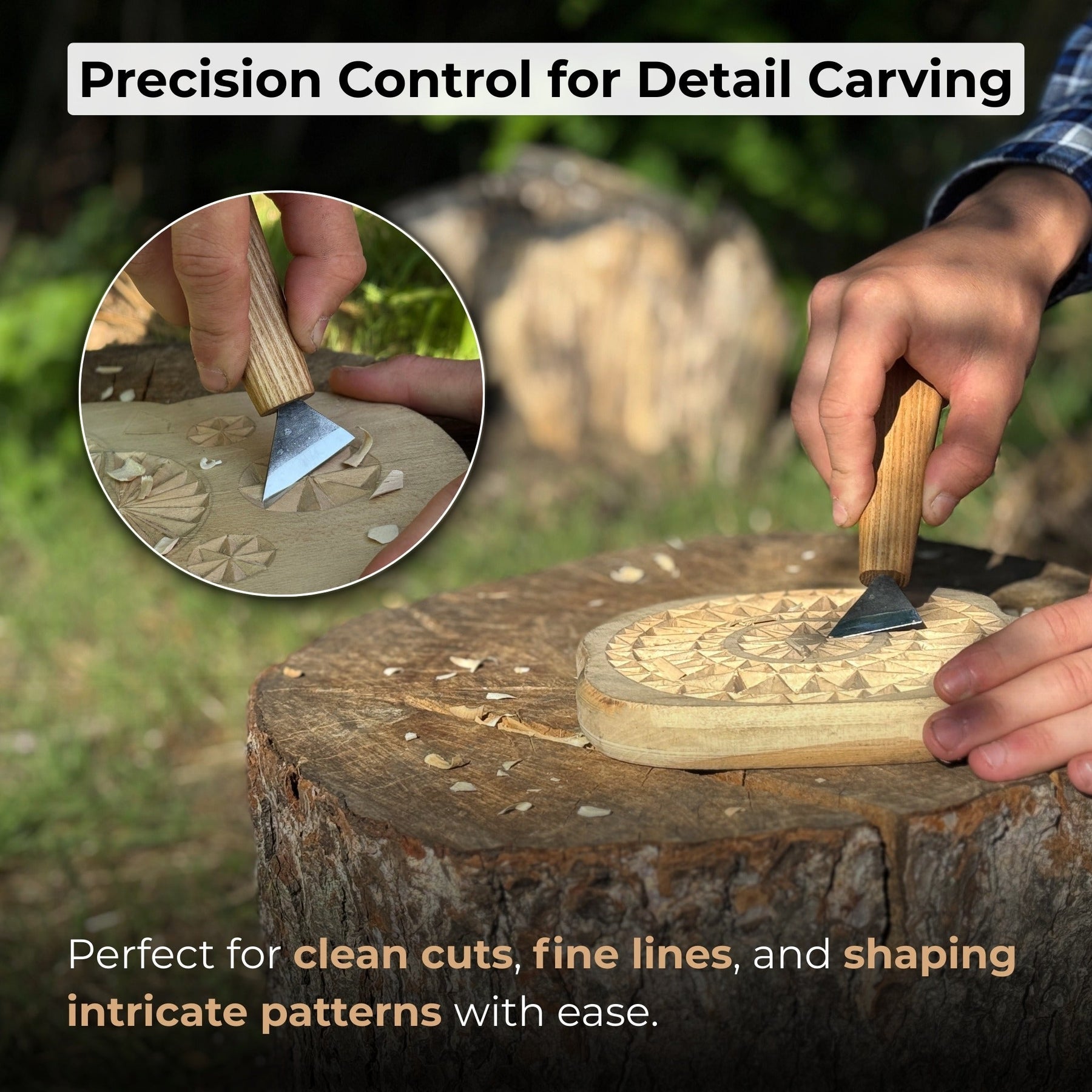Bevel Edge Carving Knife, 3.5 cm (1.38 inches)